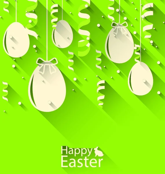 Illustration Easter Background Eggs Serpentine Trendy Flat Style Vector — Stock Vector