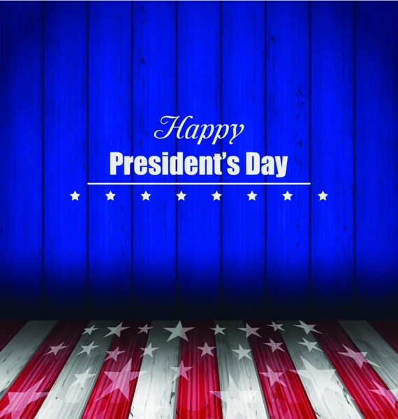2015 Happy Presidents Usa Template Celebration Card Wooden Design Vector — 스톡 벡터