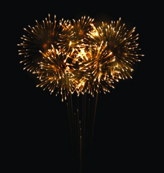 Festive Grandiose Firework Explode Bursting Sparkling Illustration Festive Grandiose Firework — Stock Vector