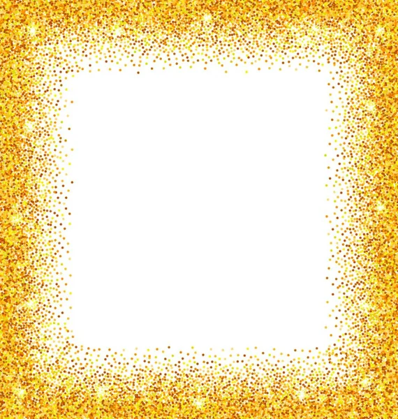 Absztrakt Arany Keret Csillogó Fehér Háttér Illusztráció Absztrakt Arany Keret — Stock Vector