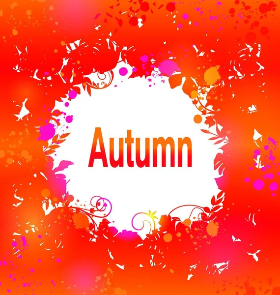 Illustratie Herfst Grunge Achtergrond Abstract Decoratief Kader Vector — Stockvector