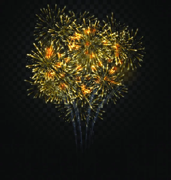 Illusztráció Ünnepi Tűzijáték Bursting Ünnepi Háttér Vector — Stock Vector