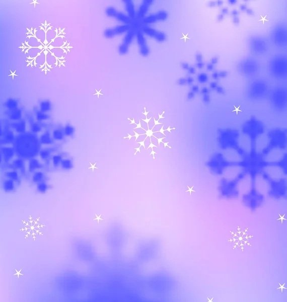 Иллюстрация Зимние Обои Снежинками Размытое Знамя Вектор — стоковый вектор
