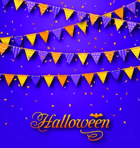 Fête Halloween Fond Avec Pendaison Triangulaire String Illustration Fête Halloween — Image vectorielle