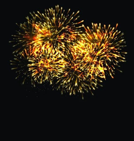 Illustration Illuminated Festive Firework Glowing Holiday Background Vector — Stock Vector
