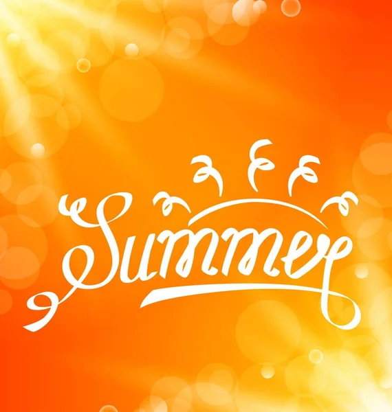 Summer Abstrakt Banner Med Text Bokstäver Illustration Sommar Abstrakt Banner — Stock vektor