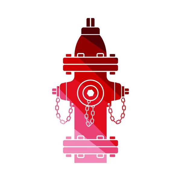 Oheň Hydrant Icon Plochý Design Vektorová Ilustrace — Stockový vektor