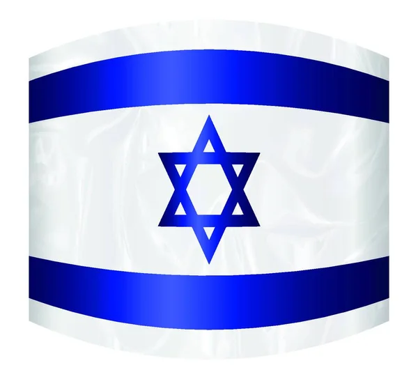 Bandeira Israel Azul Branco Com Estrela David — Vetor de Stock