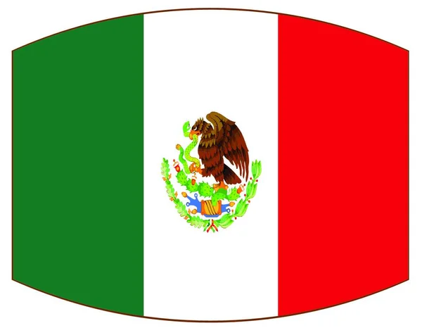 Vlag Van Het Zuid Amerikaanse Land Mexico — Stockvector