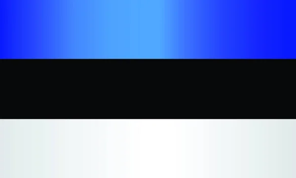 Bandiera Estonia Strisce Con Effetto Lucentezza Metallica — Vettoriale Stock