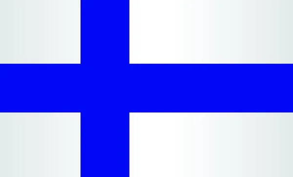 Flaga Finlandii Niebieski Biały Efektem Grunge — Wektor stockowy