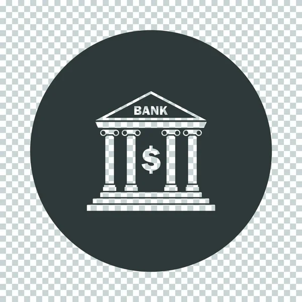 Bank Icon Subtract Stencil Design Tranparency Grid Vector Illustration — Stock Vector