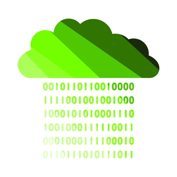 Icona Cloud Data Stream Scala Colore Piatto Design Illustrazione Vettoriale — Vettoriale Stock