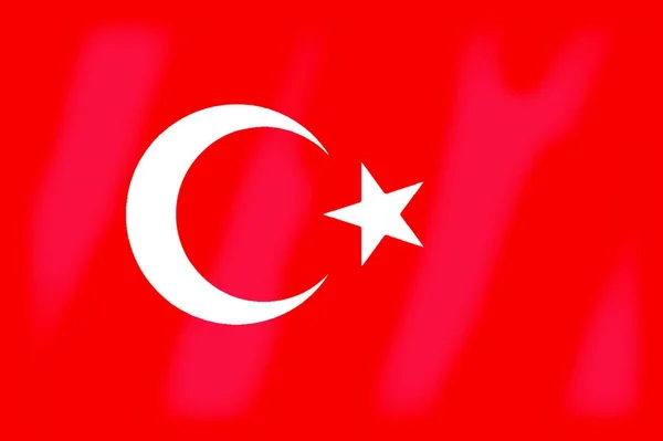 Vlag Van Het Afrikaanse Land Turkije — Stockvector