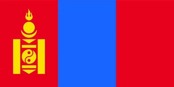 Nationale Vlag Van Mongolië — Stockvector