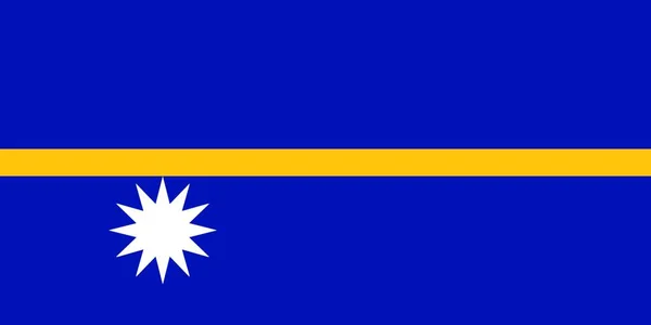 Nationale Vlag Van Nauru Patriottisme Land — Stockvector