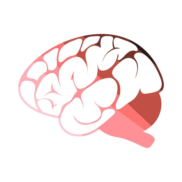 Εικονίδιο Εγκεφάλου Επίπεδη Σχεδίαση Χρωμάτων Εικονογράφηση Διανύσματος — Διανυσματικό Αρχείο