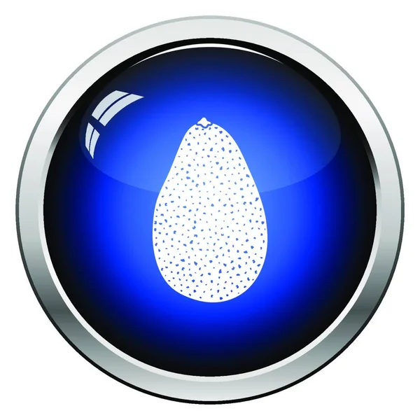 Icona Dell Avocado Design Lucido Del Bottone Illustrazione Vettoriale — Vettoriale Stock