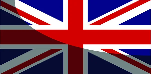 Σημαία Union Jack Βαριά Σκιά — Διανυσματικό Αρχείο