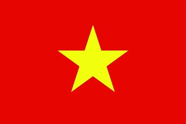 Bendera Nasional Vietnam Gambar Vektor - Stok Vektor