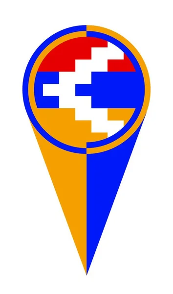 Artsakh Mapa Puntero Pin Icono Ubicación Bandera Marcador — Archivo Imágenes Vectoriales