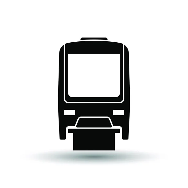 Pohled Ikonu Monorail Černá Bílém Pozadí Stínem Vektorová Ilustrace — Stockový vektor