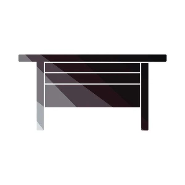 Icono Mesa Oficina Del Jefe Diseño Color Plano Ilustración Vectorial — Vector de stock