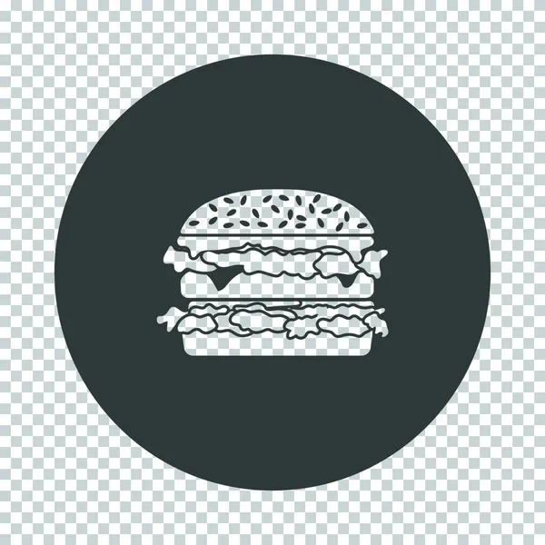 Icono Hamburguesa Resta Diseño Plantilla Rejilla Tranparencia Ilustración Vectorial — Vector de stock