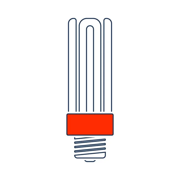 Енергія Рятування Світла Ікона Тонка Лінія Червоним Пластинком Векторний Приклад — стоковий вектор