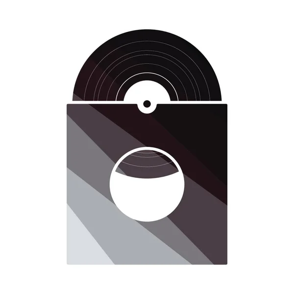 Vinyl Record Envelope Icon Плоский Дизайн Цвета Векторная Миграция — стоковый вектор
