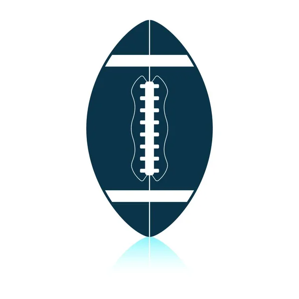 Icono Del Fútbol Americano Diseño Reflejo Sombra Ilustración Vectorial — Vector de stock