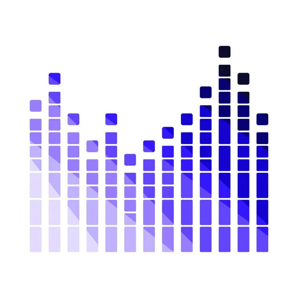 Ícone Equalizador Gráfico Design Cor Plana Ilustração Vetorial —  Vetores de Stock