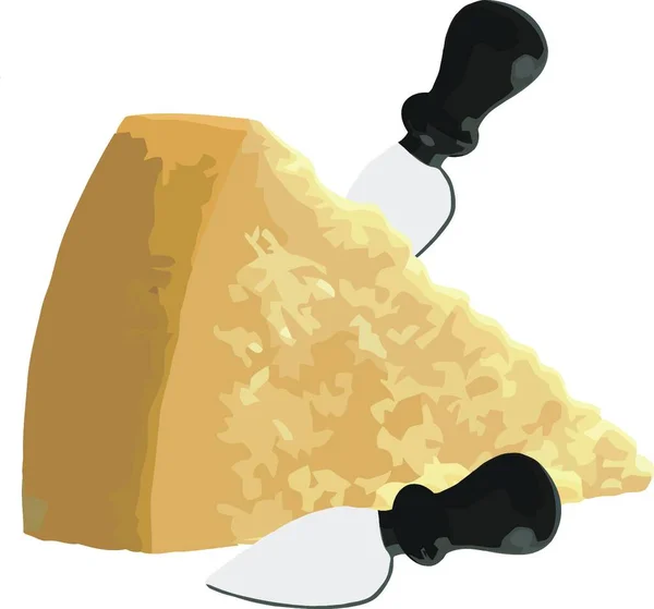 Τυρί Που Σερβίρεται Ορεκτικό — Διανυσματικό Αρχείο