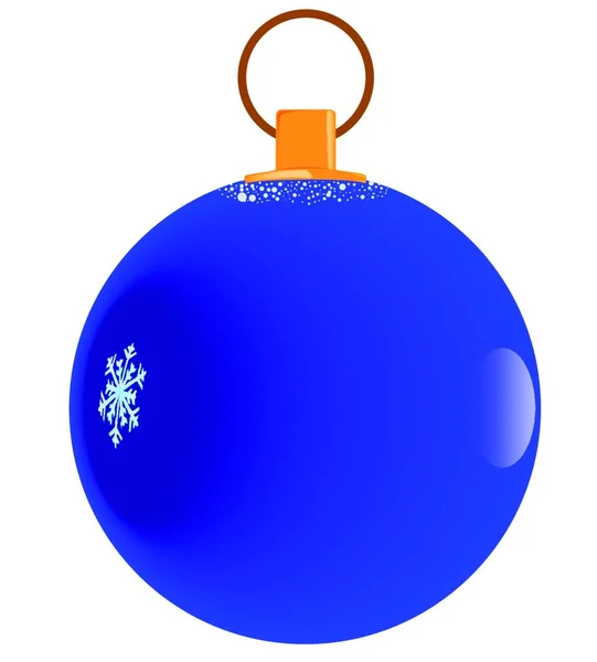 Eine Blaue Weihnachtskugel — Stockvektor