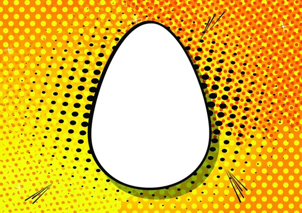 Διάνυσμα Καρτούν Κενό Αυγό Πάσχα Εικονογραφημένο Σύμβολο Διακοπών Στο Φόντο — Διανυσματικό Αρχείο
