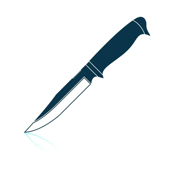 Bıçak Simgesi Gölge Yansıma Tasarımı Vektör Çizim — Stok Vektör
