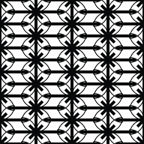 シームレスな幾何学的黒と白の抽象的なパターン — ストックベクタ