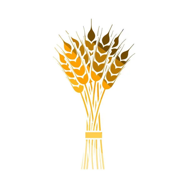 Икона Пшеницы Плоский Дизайн Цвета Векторная Миграция — стоковый вектор