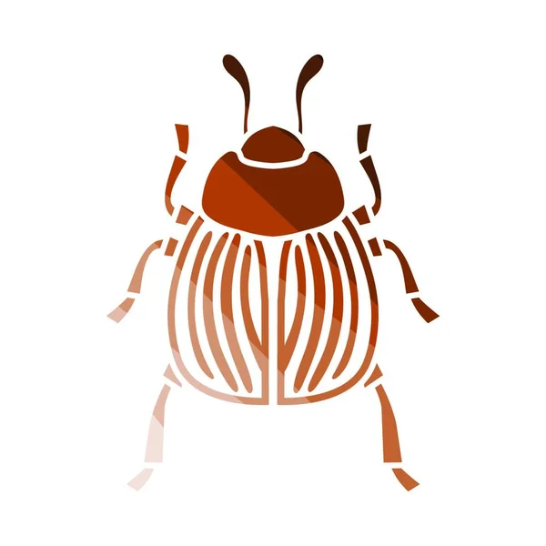 Colorado Beetle Icon Flache Farbgestaltung Vektorillustration — Stockvektor