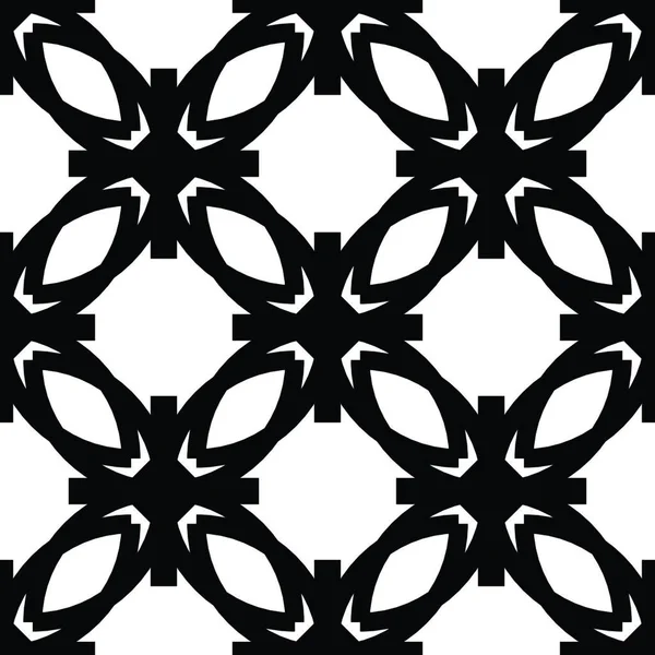 Modèle Abstrait Géométrique Noir Blanc Sans Couture — Image vectorielle
