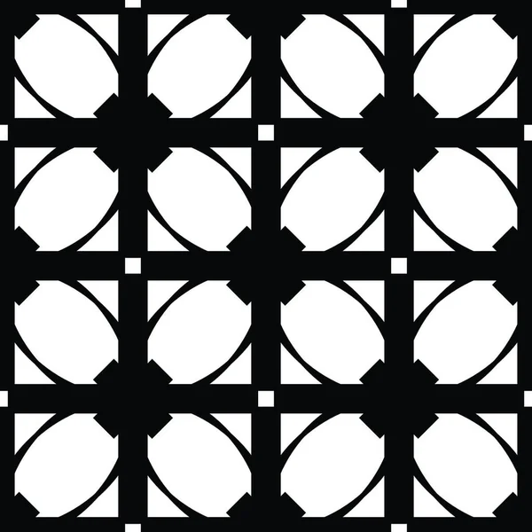 Patrón Abstracto Geométrico Sin Costuras Blanco Negro — Vector de stock