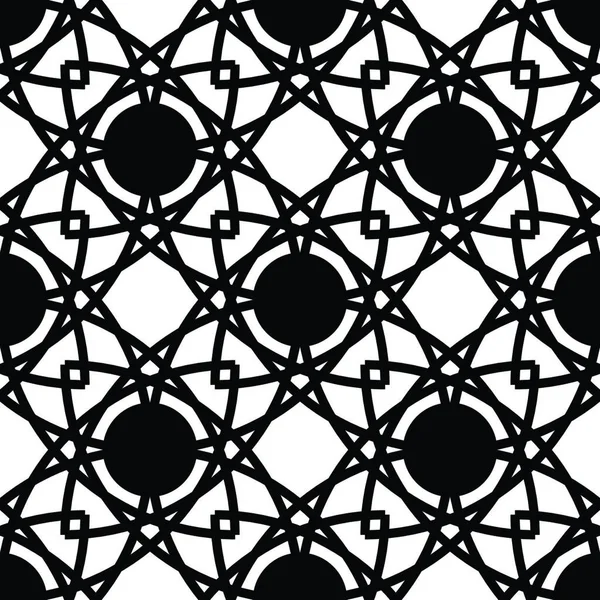 シームレスな幾何学的黒と白の抽象的なパターン — ストックベクタ