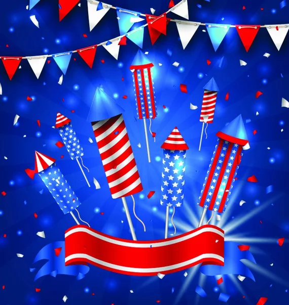 American Greeting Background Independence Day 4Th July Illustration American Greeting — Stock Vector