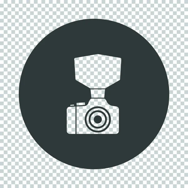 Camera Fashion Flash Icon Subtract Stencil Design Tranparency Grid Vector — Stock Vector