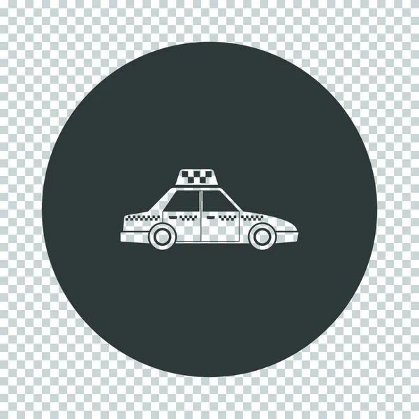 Taxi Bil Ikon Subtrahera Stencil Design Insyn Rutnät Vektor Illustration — Stock vektor