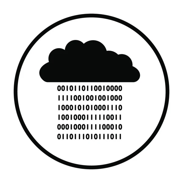 云数据流图标 薄圆模具设计 矢量插图 — 图库矢量图片