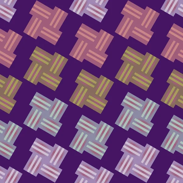 Kleurrijke Naadloze Abstracte Concentrische Repetitieve Vormen Vector Patroon Textuur Achtergrond — Stockvector