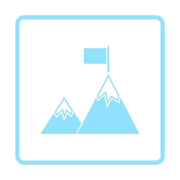 Icône Mission Design Cadre Bleu Illustration Vectorielle — Image vectorielle