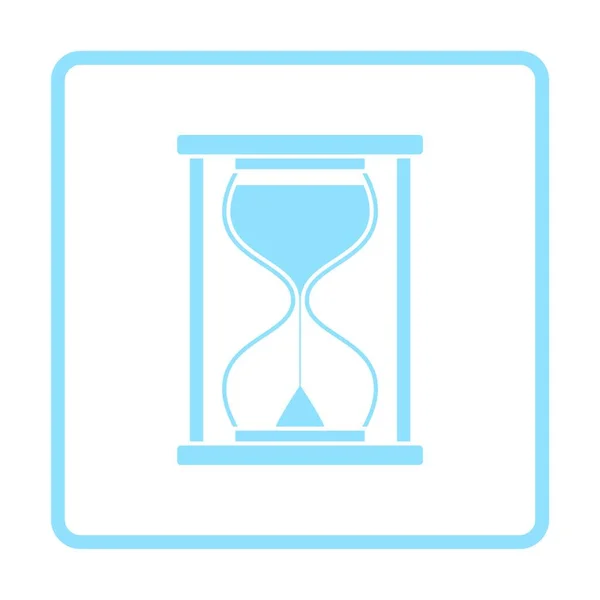 Icono Reloj Arena Diseño Marco Azul Ilustración Vectorial — Archivo Imágenes Vectoriales