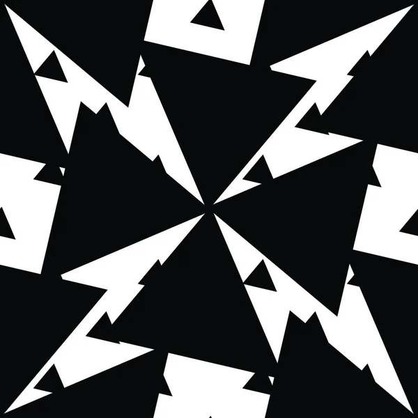 无缝的黑白抽象同心形状 纹理背景矢量图案 — 图库矢量图片